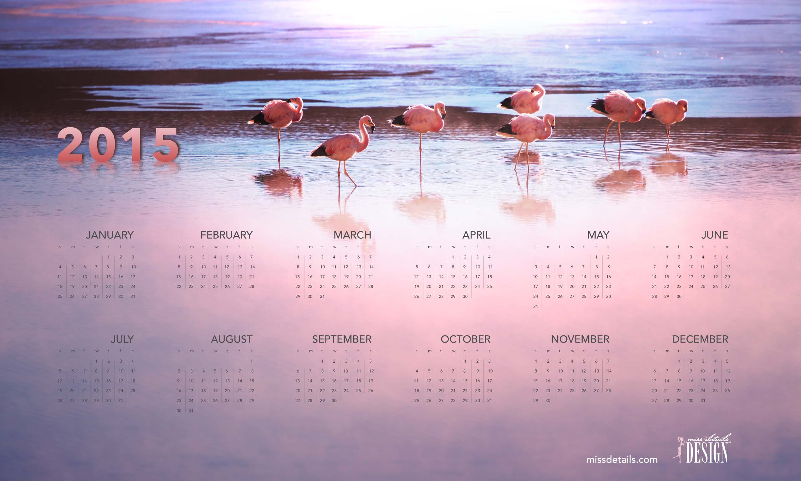 2015 Desktop Calendars
