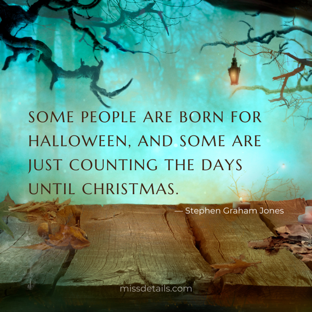 Halloween quote social media post