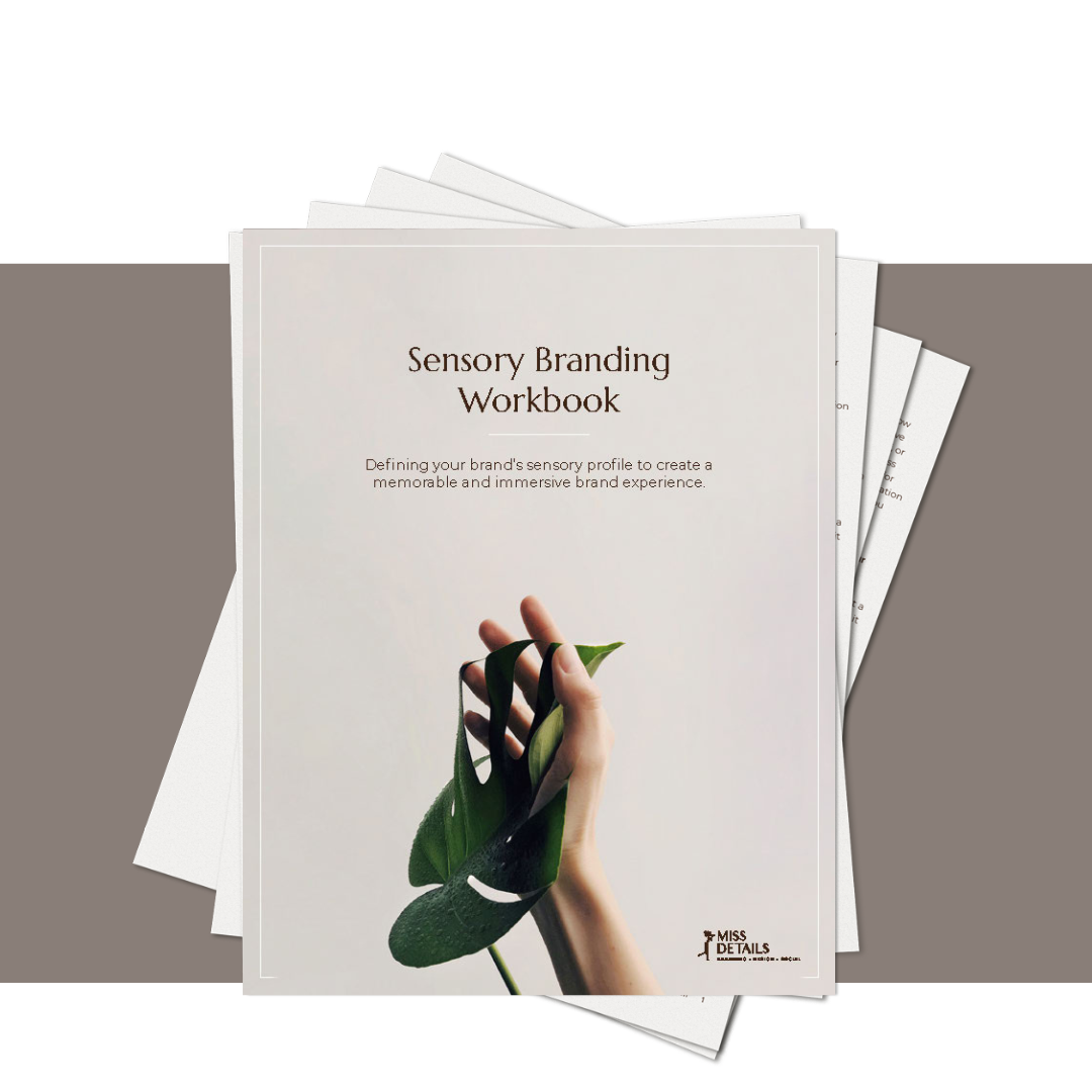sensory branding workbook for small businesses by Miss Details